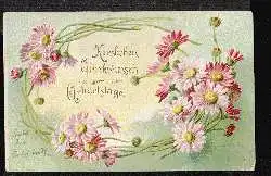 Blumen. Herzlichen Glückwunsch zum Geburtstage. Litho.