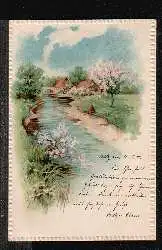 Landschaft. Litho.