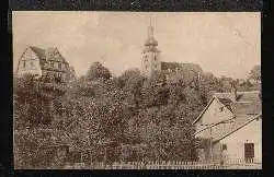Möbisburg bei Erfurt. Kirche und Pfarrhaus