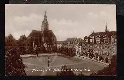 Naumburg a. Saale. Marktplatz u. St. Wenzelskirche.