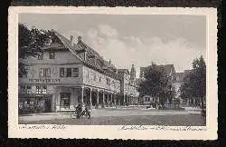 Arnstadt. Marktplatz mit Bismarckbrunnen
