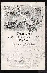 Apolda. Gruss vom Schützenhaus. 125 jähr. Jubiläum. 1900