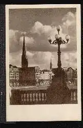 Hamburg. Lombardsbridge with view of the Alsterdam