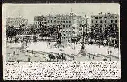 Hamburg. Rathausmarkt mit Kaiser Wilhelm Denkmal