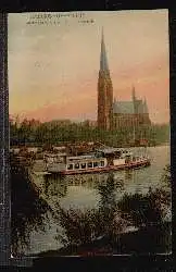 Hamburg. Hohenfelde Gertruden Kirche mit Kuhmühlenteich