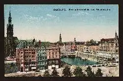 Hamburg. Reesendammbrücke und Alsterarcaden