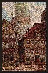 Hamburg. Pferdemarkt, Altstad mit Jakobkirche.