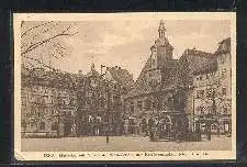 Jena. Marktplatz mit Rathaus, der Wein Zeise