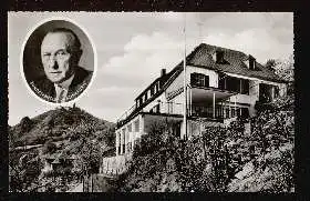 Rhöndorf. Haus Adenauer mit Blick auf den Drachenfels