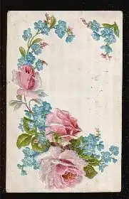 Rosen. Blumen. Litho und Prägedruck