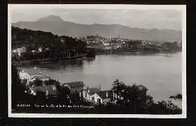 Hendaye. Vue sur la ville et le Pic des Trois Couronnes