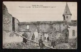 Courbesseaux. Guerre. Le Village de Courbesseaux bombarde