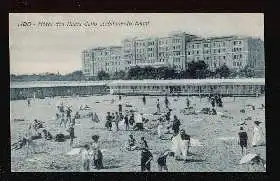 Lido. Hotel dea Bains dallo stabilimento bagini