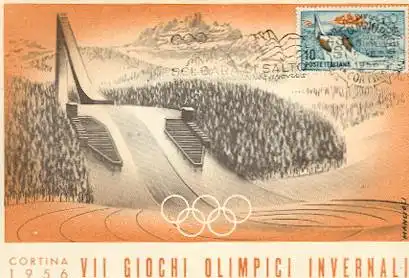 VII Giochi Olimpici Invernali. Cortina 1956. Olympische Winterspiele.