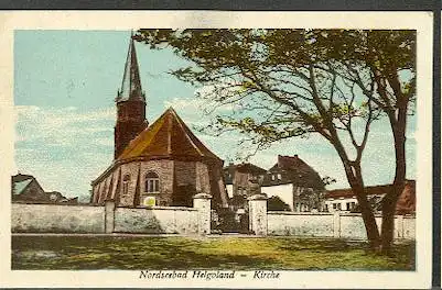 Helgoland. Nordseeland Helgoland Kirche.