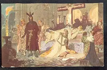 Chriemhild an der Leiche Siegfrieds.