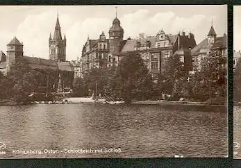 Königsberg Ostpr. Schlossteich v Schloss.