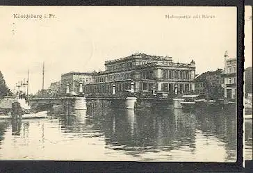 Königsberg i Pr. Hafenpartie mit Börse.