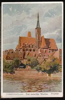 Breslau. Das malerische Breslau. Kreuzkirche. Nach einem Gemälde von D.G. Naumburg.