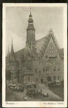 Breslau.Das Rathaus. Ostseite.