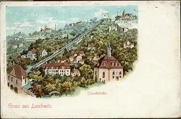 Loschwitz. Schwebebahn.