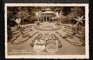 Kolberg. Ostseebad. Stadtwappen im Rosengarten.