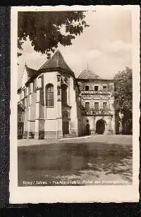 Brieg. Schl. Piasten Schloss u. Portal der Hedwigkirche.