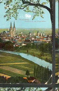 Regensburg. Panorama von den Winzererhöhen.