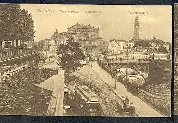 Dresden. Theaterplatz. Opernhaus. Fernheizwerk.