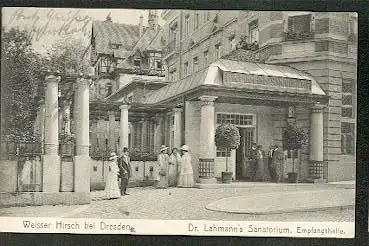 Dresden. Weisser Hirsch bei Dresden. Dr. Lehmanns Sanatorium. Empfangshalle.