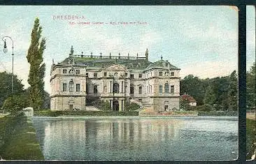 DresdenA. Kgl. Grosser Garten Kgl. Palais mit Teich.