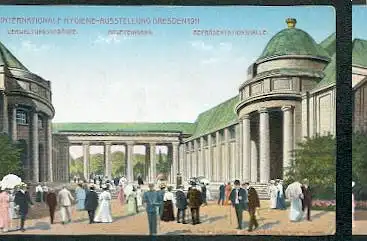 Dresden. Internationale Hygieneausstellung Dresden 1911. Verwaltungsgebäude. Haupteingang. Repräsentationshalle.