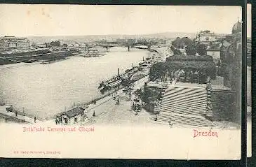 Dresden. Brühl´sche Terrasse und Elbquai.