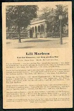 Lili Marlen. Vor der Kaserne.