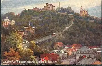 Dresden. Loschwitz Weisser Hirsch. Drahtseilbahn.