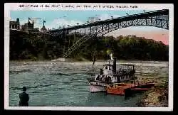 Niagara Falls.&quot;Maid of the Mist.&quot; Landing and Steel Arch Bridge.