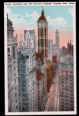 USA. New York. Singer Buildingand the World&#039;s Highest Towers.
