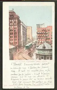 USA. Chicago. The "L" Loof at Van Buren Street.