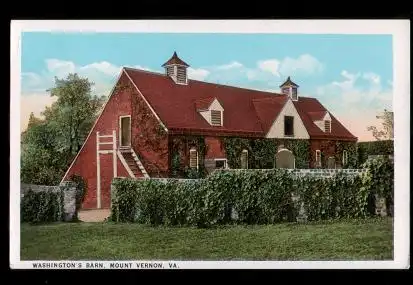 USA. VA. Mount Vernon. Washington&#039;s Barn.