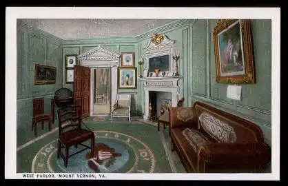 USA. VA. Mount Vernon. West Parlor.