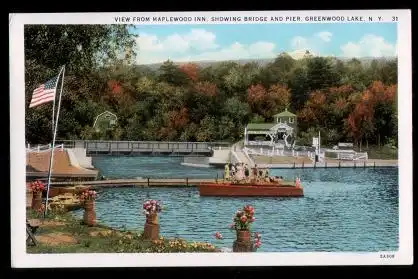 USA. N.Y. Greenwood Lake. View from Maplewood INN.