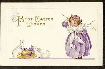Best Easter Wishes. Litho und Prägedruck