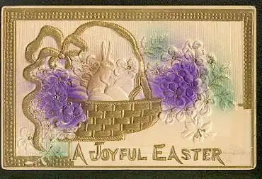 A Joyfu Easter. Litho und Prägedruck