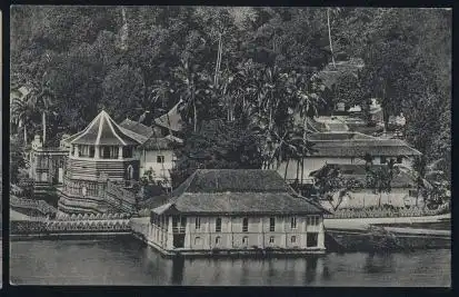 Ceylon. Kandy. Temple from Upper Lake Road.