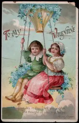 To my Valentine. Litho und Prägedruck