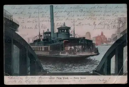 USA. New York. Ferry Scene.