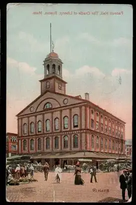 USA. Boston. Maas. Feneuil Hall. The Cradle of Liberty.