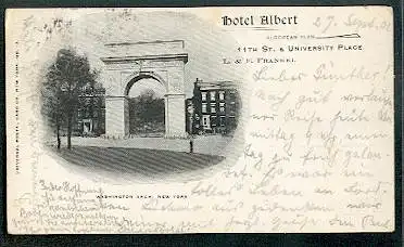 USA. New York. Washington Arch. (Private Mailing Card)