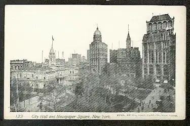 USA. New York. City Hall and Newspaper Square
