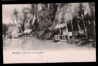 Siam. Bangkok. The bank of the Menam.